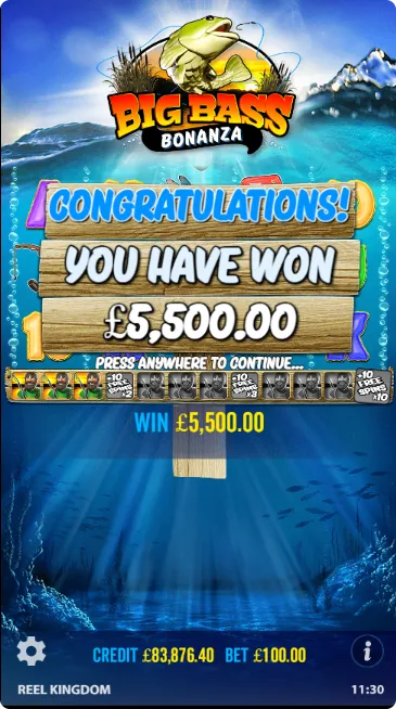 Big Bass Bonanza Win